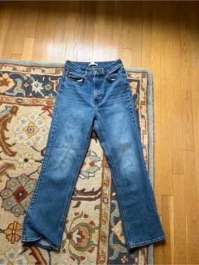 H&M Medium Blue High-Rise Flare Jeans